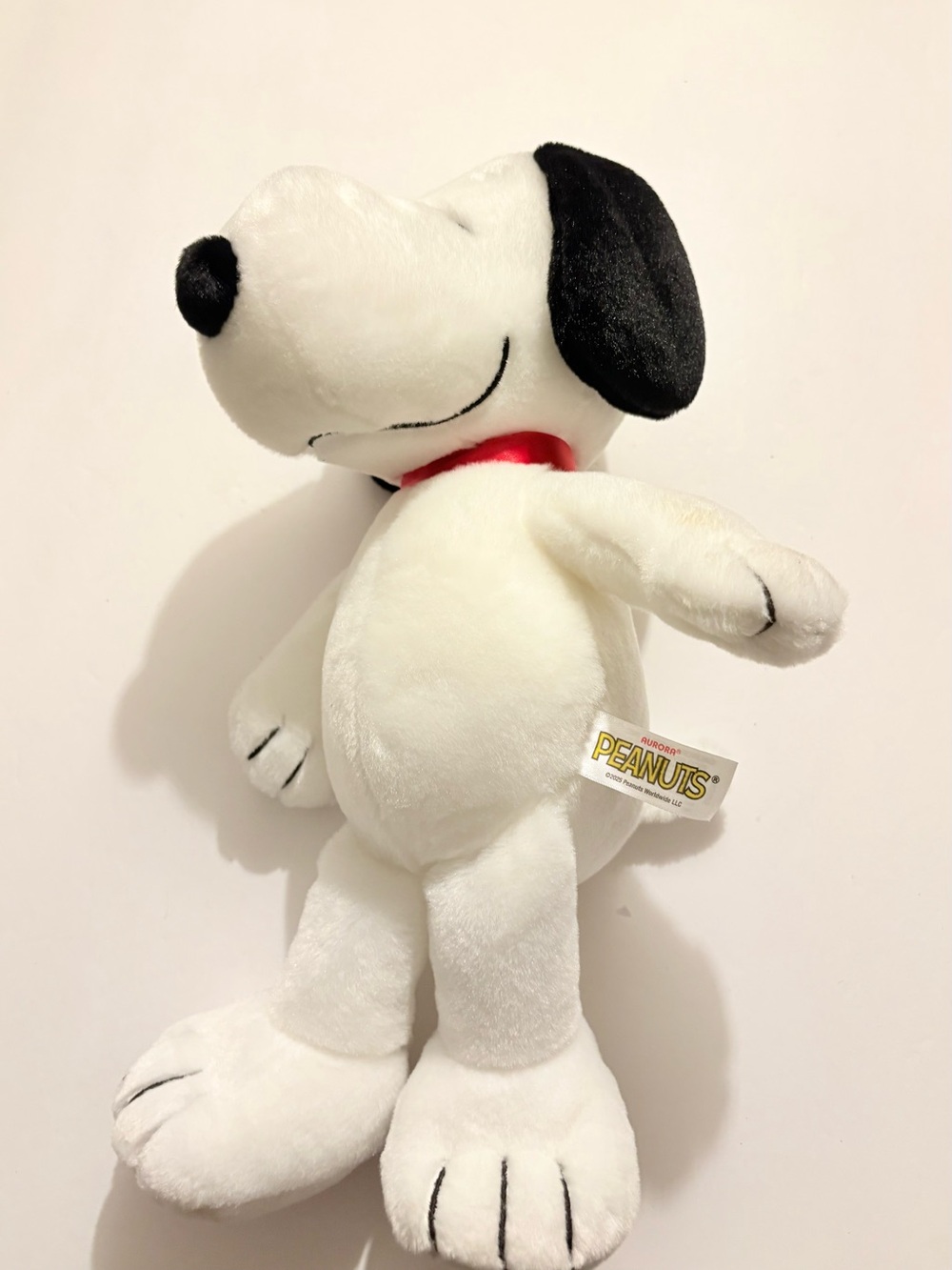 Peanuts Snoopy Plush Toy - White, Black & Red Collar